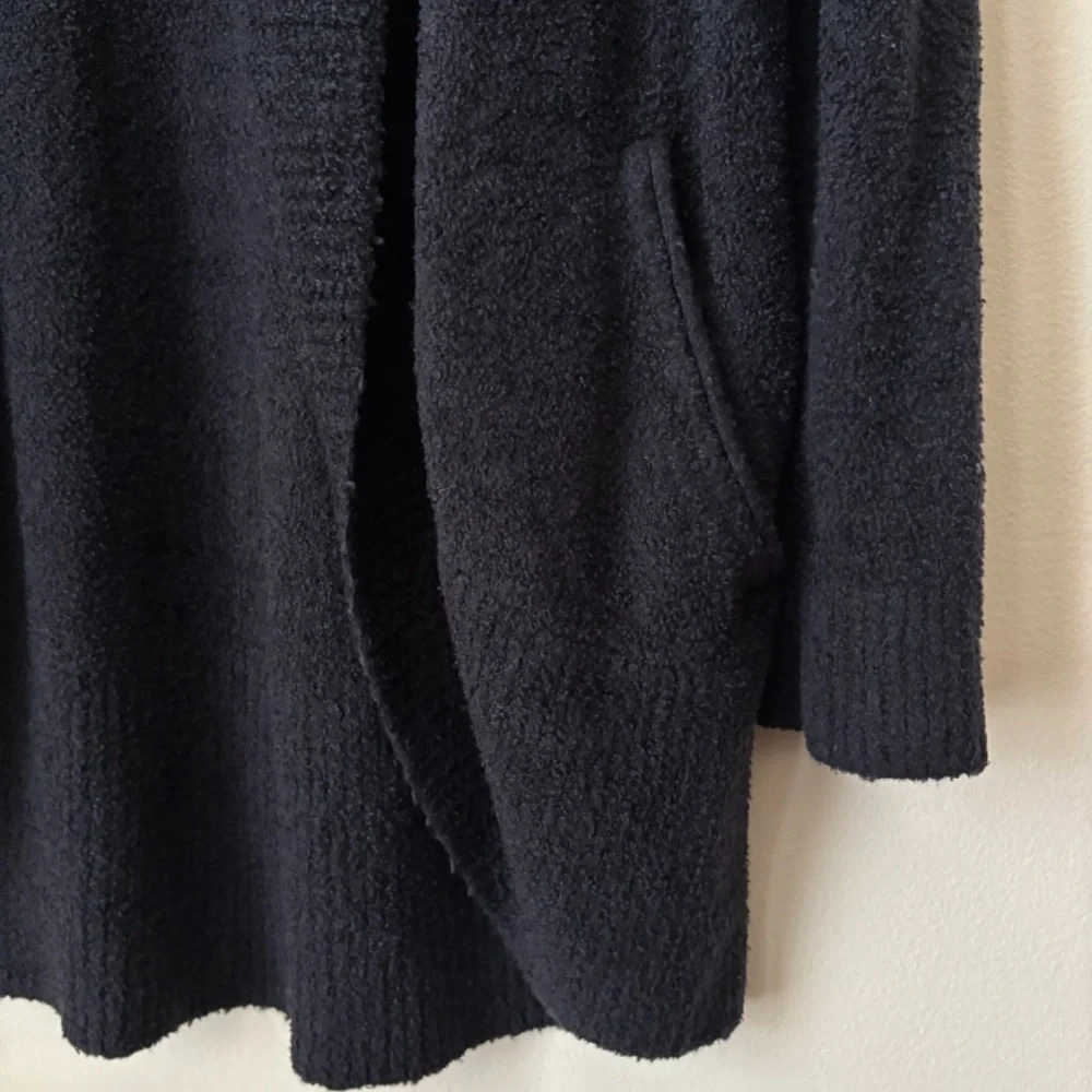 Barefoot Dreams Black Bamboo Circle Cardigan Sweater Small